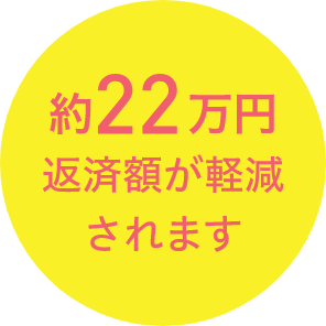 約22万 返済額が軽減されます